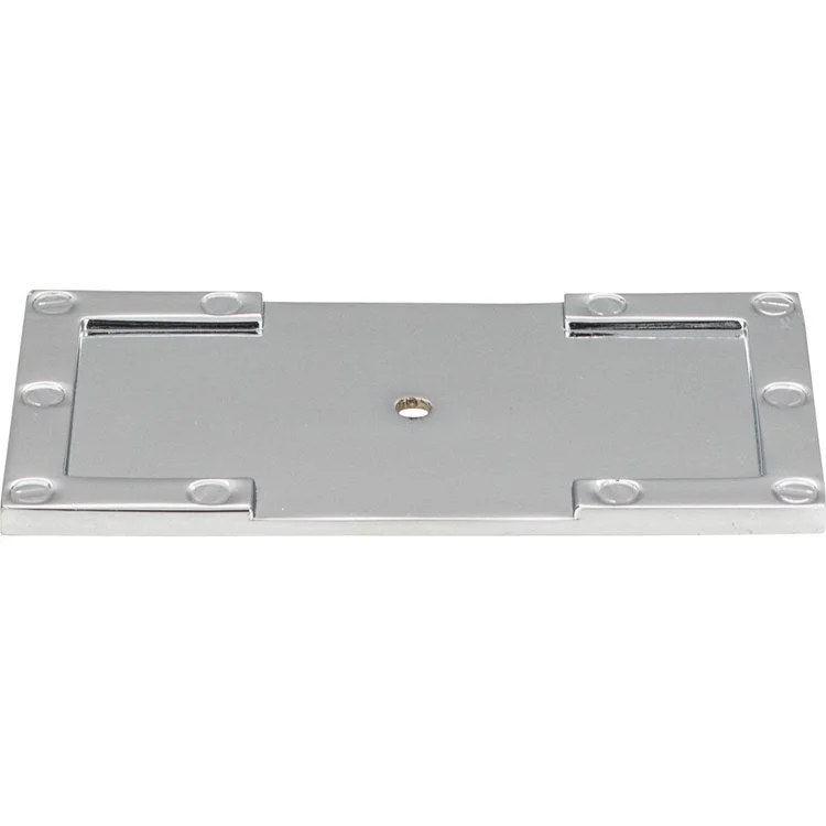 Backplate Atlas Campaign L-Bracket 3-11/16 Inch Polished Chrome Zinc Alloy