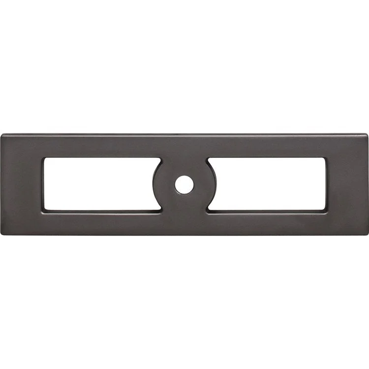 Knob Backplate Lynwood Hollin Rectangle Ash Gray 3-3/4 Inch Zinc Alloy