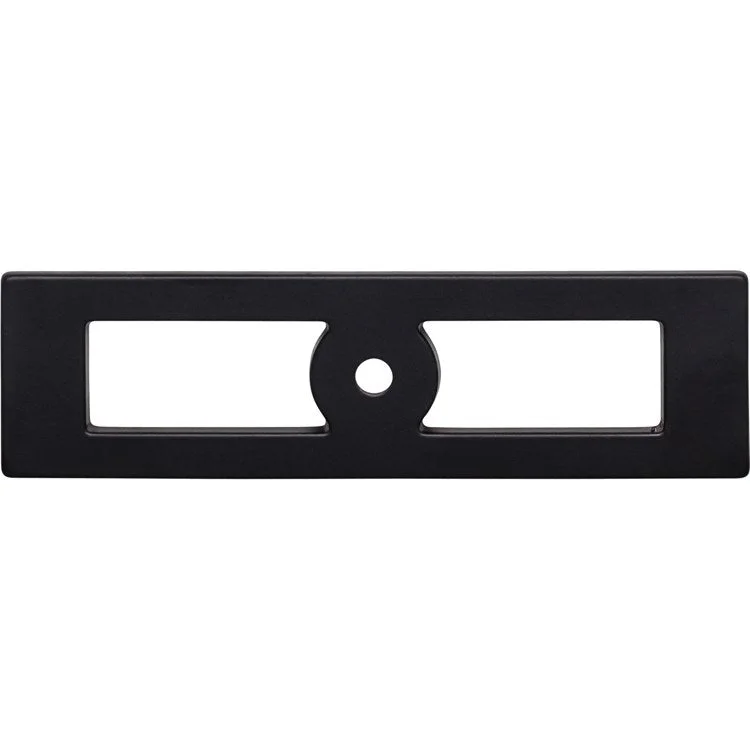 Knob Backplate Lynwood Hollin Rectangle Flat Black 3-3/4 Inch Zinc Alloy