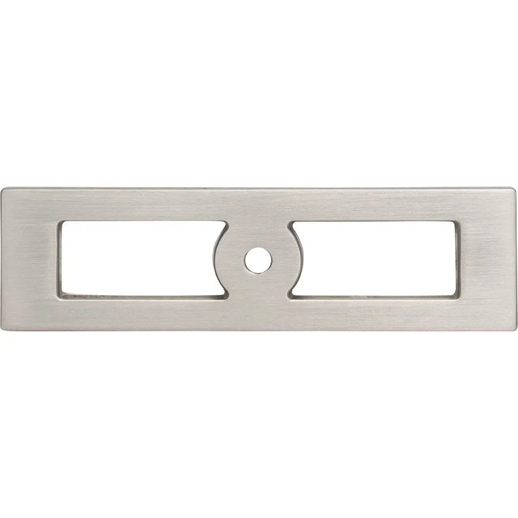 Knob Backplate Lynwood Hollin Rectangle Brushed Satin Nickel 3-3/4 Inch Zinc Alloy