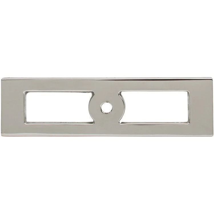 Knob Backplate Lynwood Hollin Rectangle Polished Nickel 3-3/4 Inch Zinc Alloy