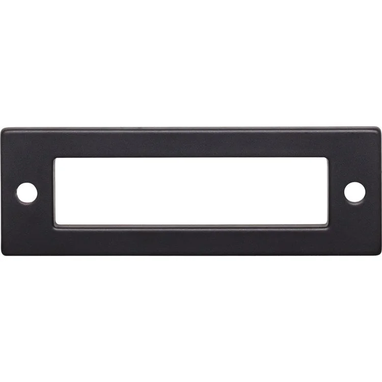 Pull Backplate Lynwood Hollin Rectangle Flat Black 3 Inch 1 Hole Zinc Alloy