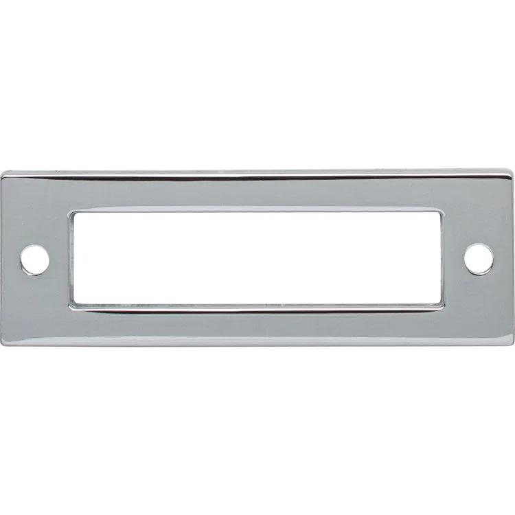 Pull Backplate Lynwood Hollin Rectangle Polished Chrome 3 Inch 1 Hole Zinc Alloy