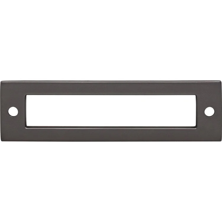 Pull Backplate Lynwood Hollin Rectangle Ash Gray 3-3/4 Inch 2 Hole Zinc Alloy