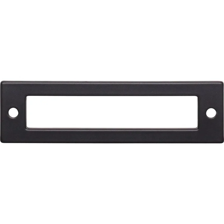 Pull Backplate Lynwood Hollin Rectangle Flat Black 3-3/4 Inch 2 Hole Zinc Alloy