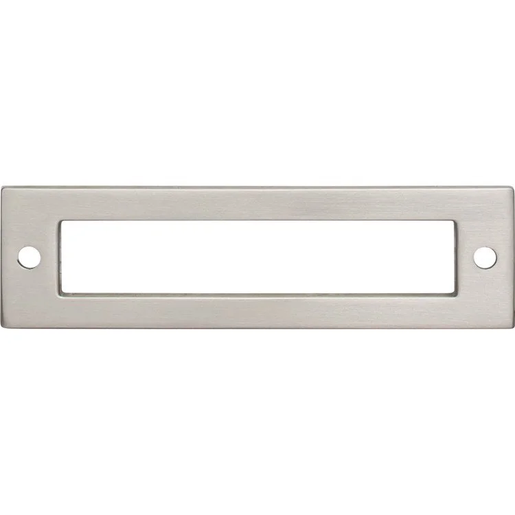 Pull Backplate Lynwood Hollin Rectangle Brushed Satin Nickel 3-3/4 Inch 2 Hole Zinc Alloy