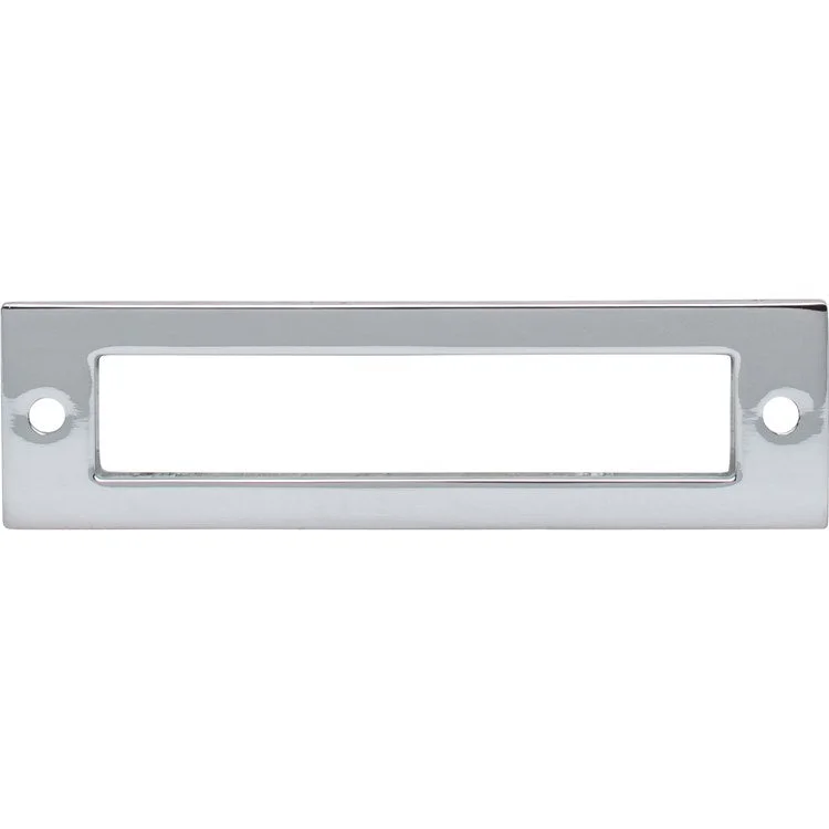 Pull Backplate Lynwood Hollin Rectangle Polished Chrome 3-3/4 Inch 2 Hole Zinc Alloy