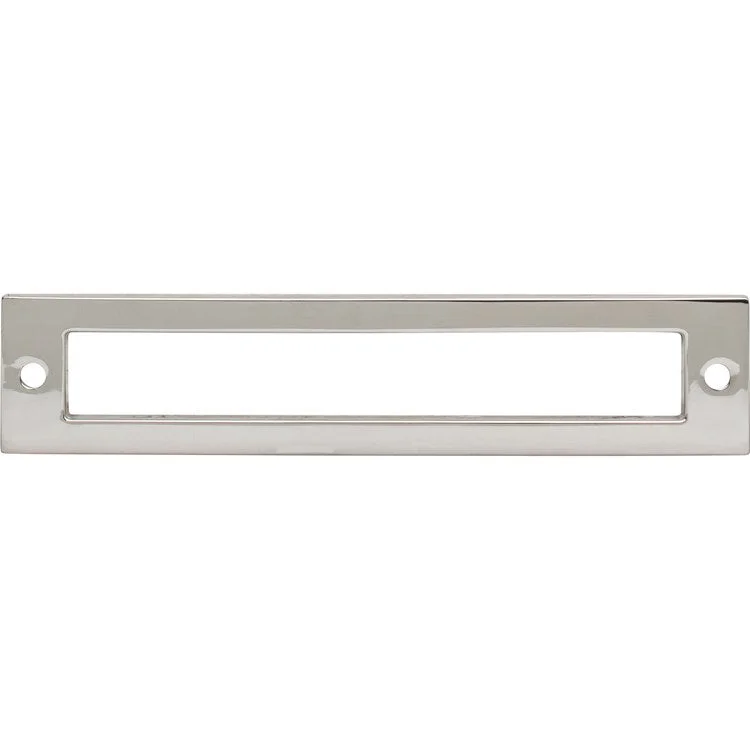 Pull Backplate Lynwood Hollin Rectangle Polished Nickel 5-1/16 Inch 2 Hole Zinc Alloy