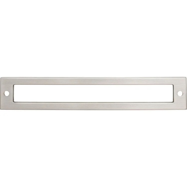 Pull Backplate Lynwood Hollin Rectangle Brushed Satin Nickel 6-5/16 Inch 2 Hole Zinc Alloy