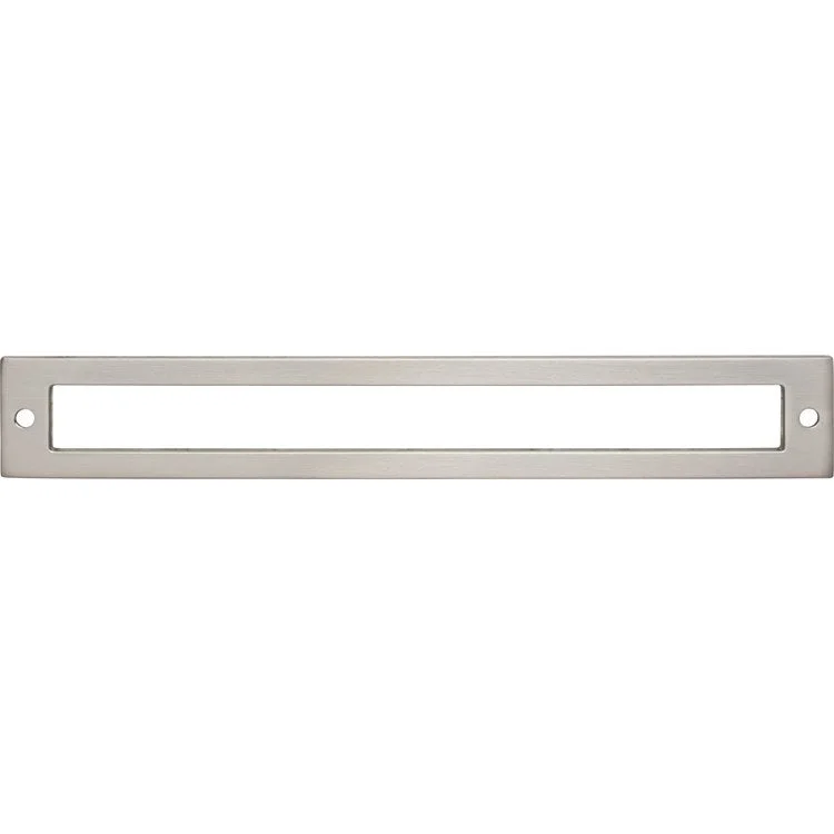 Pull Backplate Lynwood Hollin Rectangle Brushed Satin Nickel 7-9/16 Inch 2 Hole Zinc Alloy