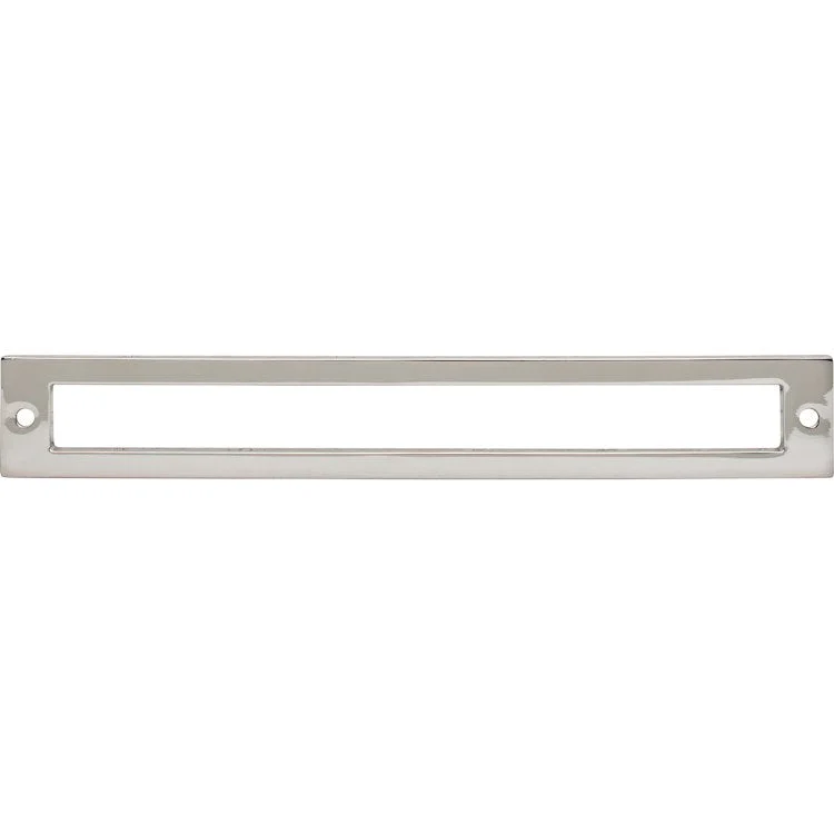 Pull Backplate Lynwood Hollin Rectangle Polished Nickel 7-9/16 Inch 2 Hole Zinc Alloy