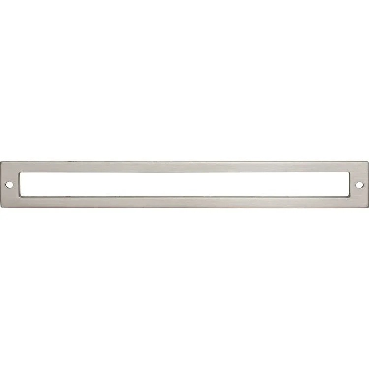 Pull Backplate Lynwood Hollin Rectangle Brushed Satin Nickel 8-13/16 Inch 2 Hole Zinc Alloy