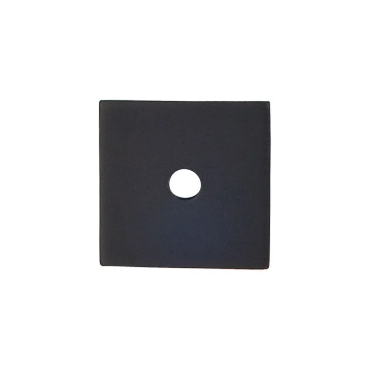 Knob Backplate Sanctuary Square Flat Black 1 Inch 1 Hole Zinc Alloy