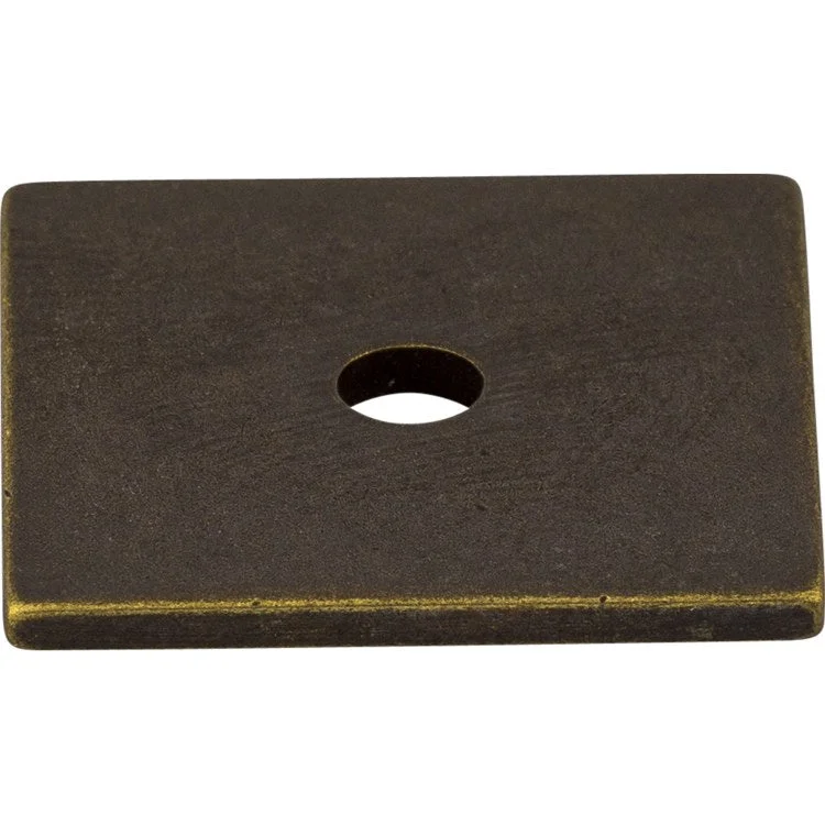 Knob Backplate Sanctuary Square German Bronze 1 Inch 1 Hole Zinc Alloy