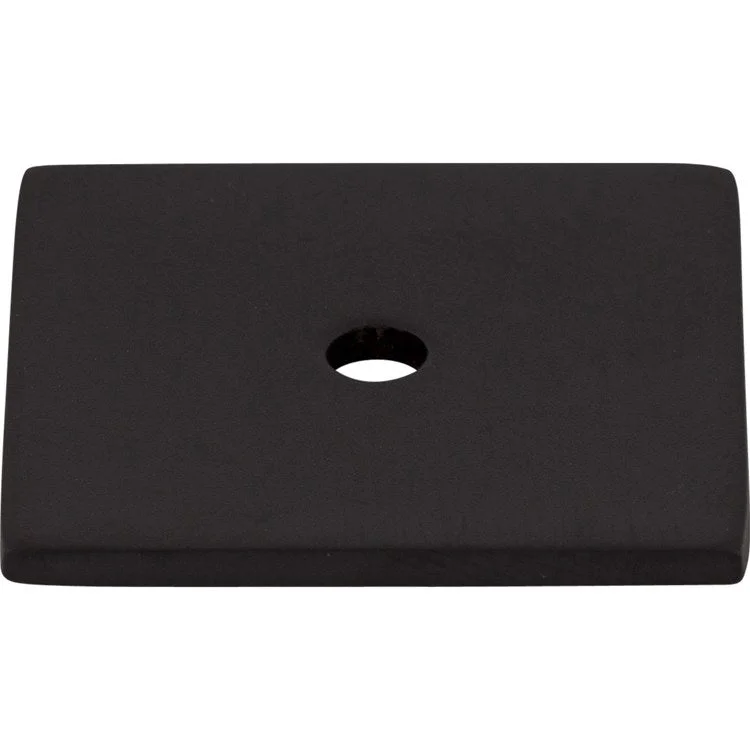 Knob Backplate Sanctuary Square Flat Black 1-1/4 Inch 1 Hole Zinc Alloy