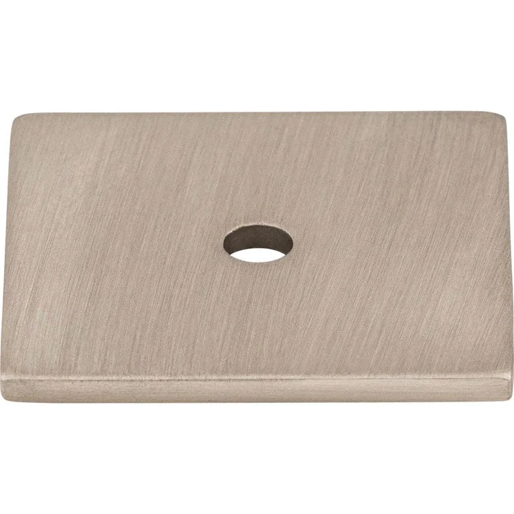 Knob Backplate Sanctuary Square Brushed Satin Nickel 1-1/4 Inch 1 Hole Zinc Alloy