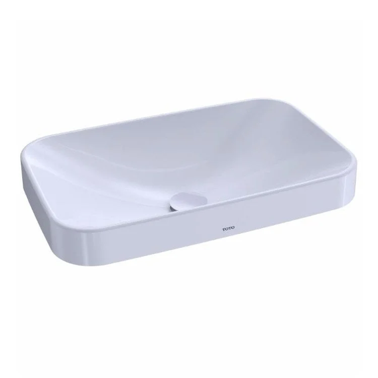 Lavatory Arvina 23-5/8 x 14-15/16 Inch Vessel CeFiONtect Glaze Cotton Front Overflow ADA Rectangle