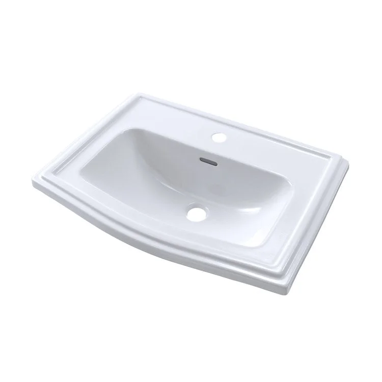 Lavatory Clayton 25 x 18-1/4 Inch Top Mount Cotton Rear Overflow ADA Rectangle